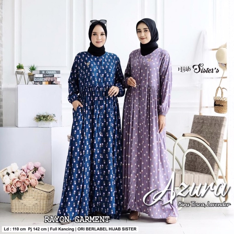 ATASAN WANITA ORIGINAL BERLABEL BY HIJAB SISTER’S AZURA DRESS MAXY