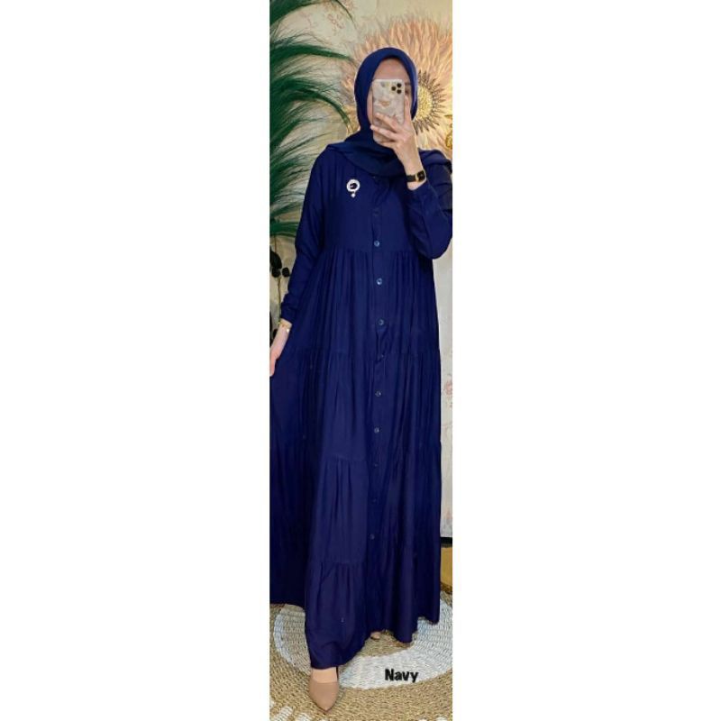 GAMIS RAYON POLOS REMPEL SUSUN