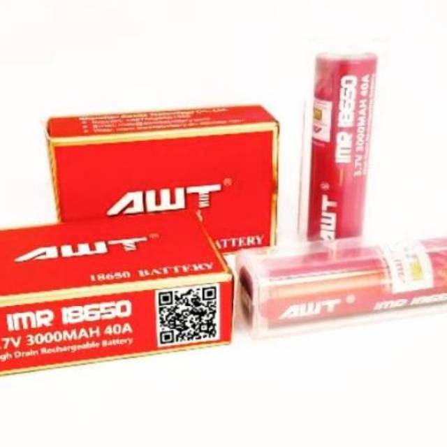 baterai / battery 18650 AWT 3000MAH 3400mah 3500mah 40A