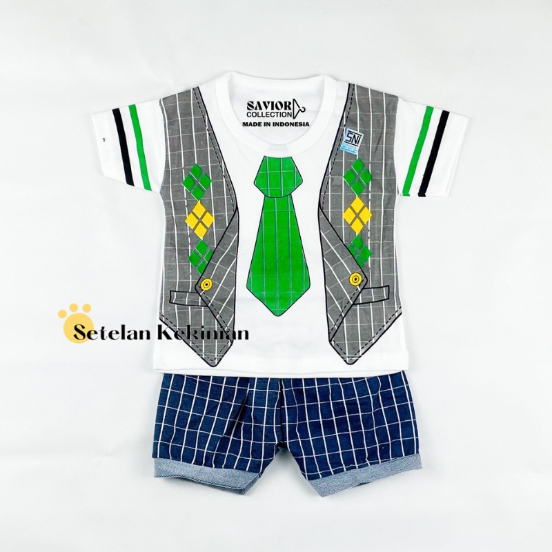 Set Baby Tuxedo Dasi Warna Abu Keren Jas Anak 0-12bln Murah Kekinian