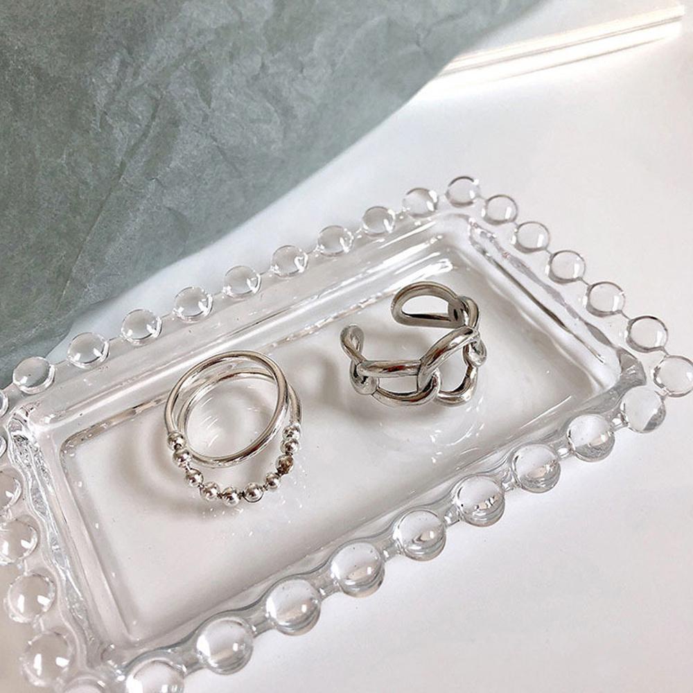 Cincin Rantai Agustina Trendi Aksesoris Pesta Wanita Multilayer Hadiah Gadis Terbuka Ring