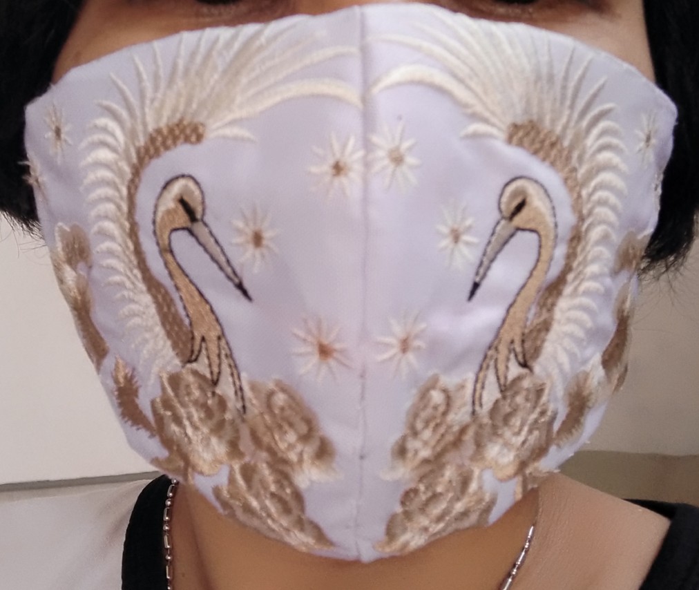 Masker Full Bordir Hijab / Earloop Nyaman