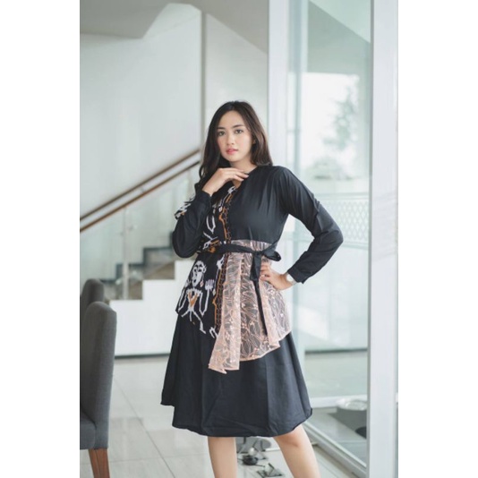 TUNIK DRESS BATIK REMAJA TALI PINGGANG | PAKAIAN WANITA
