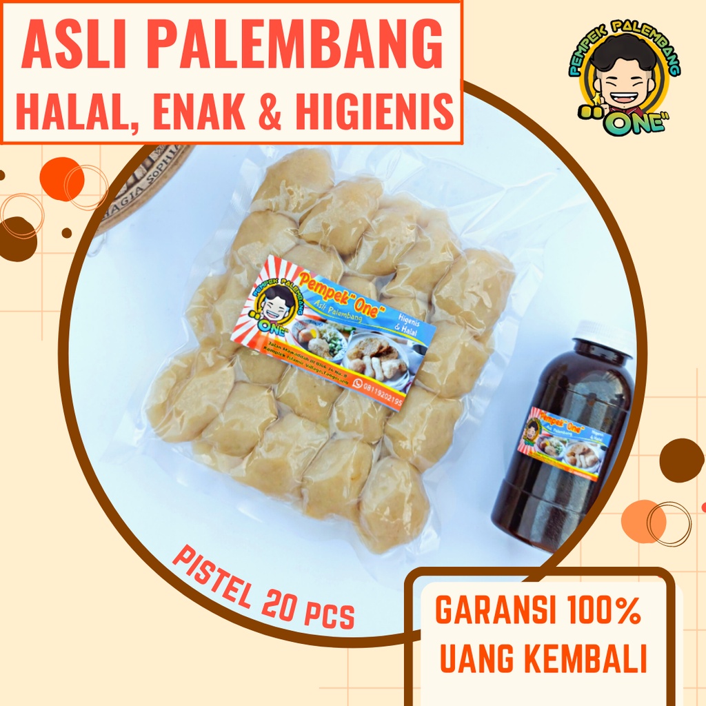 

Pempek Pistel Palembang Asli 20 pcs Frozen | Ikan Gabus dan Tenggiri Premium | Pempek One