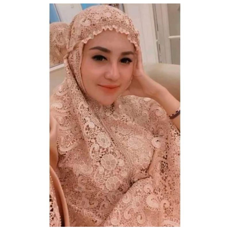 MUKENAH MUKENA MUKNAH JUMBO DEWASA SUTRA BORDIR MEWAH TERBARU 2020 2021 RENDA PRADA MEWAH POIL TELUK