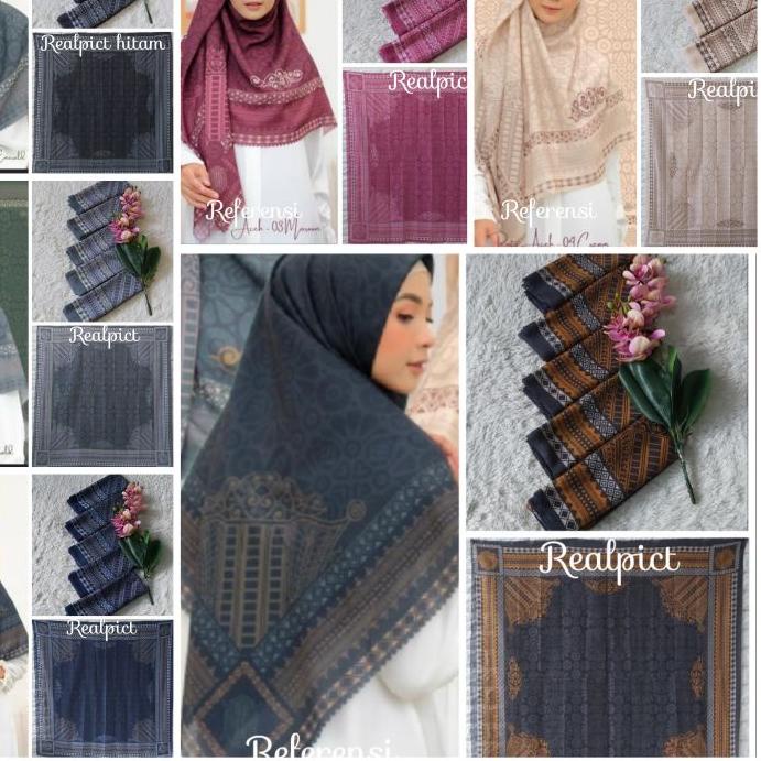 ℗ ()Kerudung Segiempat Voal Motif Jilbab Denai Hijab Voal Motif Premium Voal Lasercut ➢