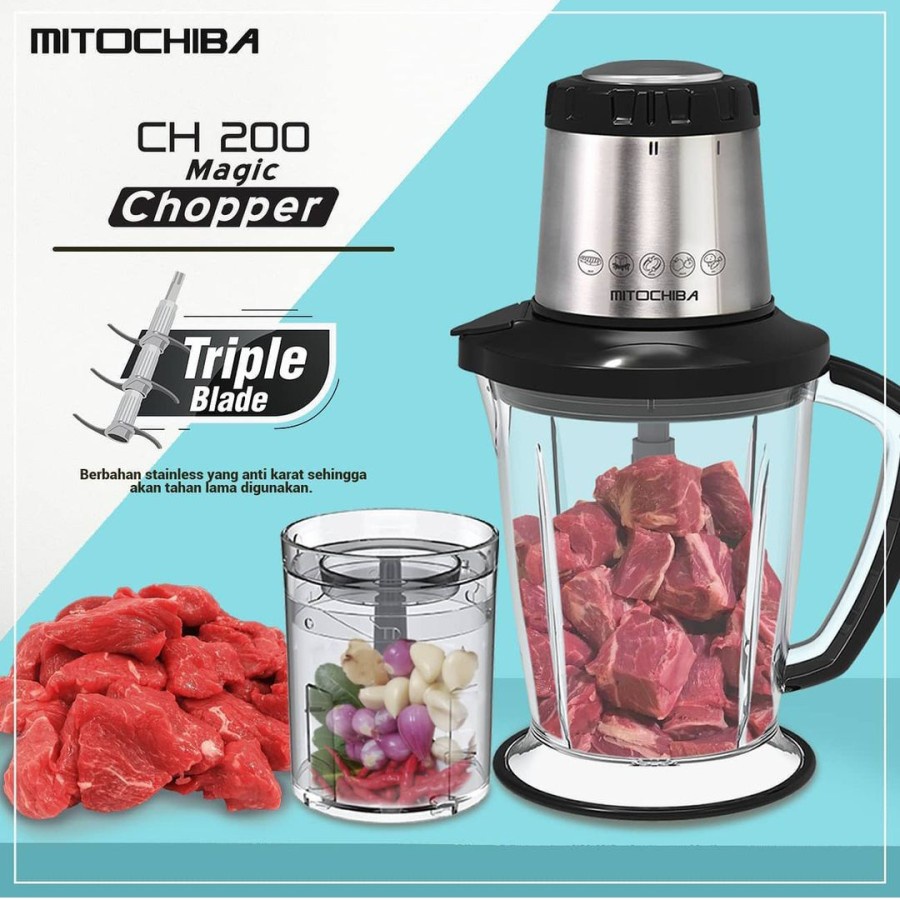 Chopper Mitochiba CH200 Magic Chopper Choper Penggiling Daging 2 Liter