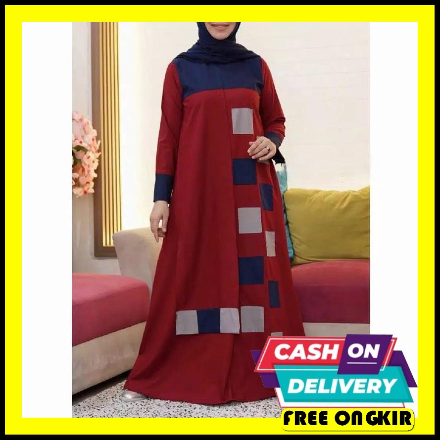 Baju Gamis Lilac Wanita Dewasa Muslimah Mewah Pesta Kondangan Murah Mo Baju Gamis Terbaru Faradisi