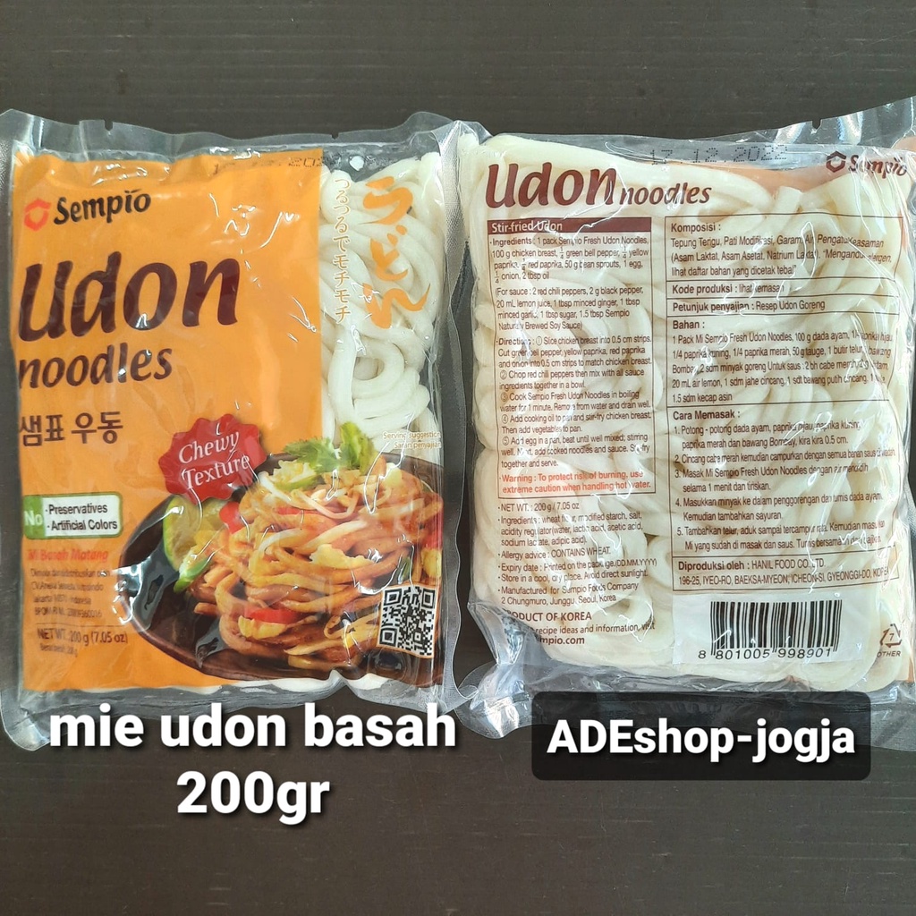 

sempio Udon Noodles Mie Tebal Basah Matang Udon 200 gr korea jepang chewy texture
