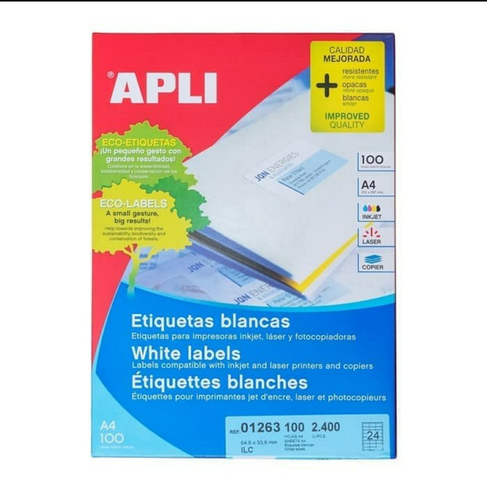 

Apli Labels White Paper Reff 01282 01273 01263