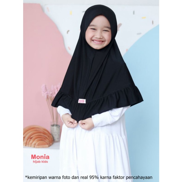 Candy Hijab Monia Black size MLXL | Hijab Terlaris