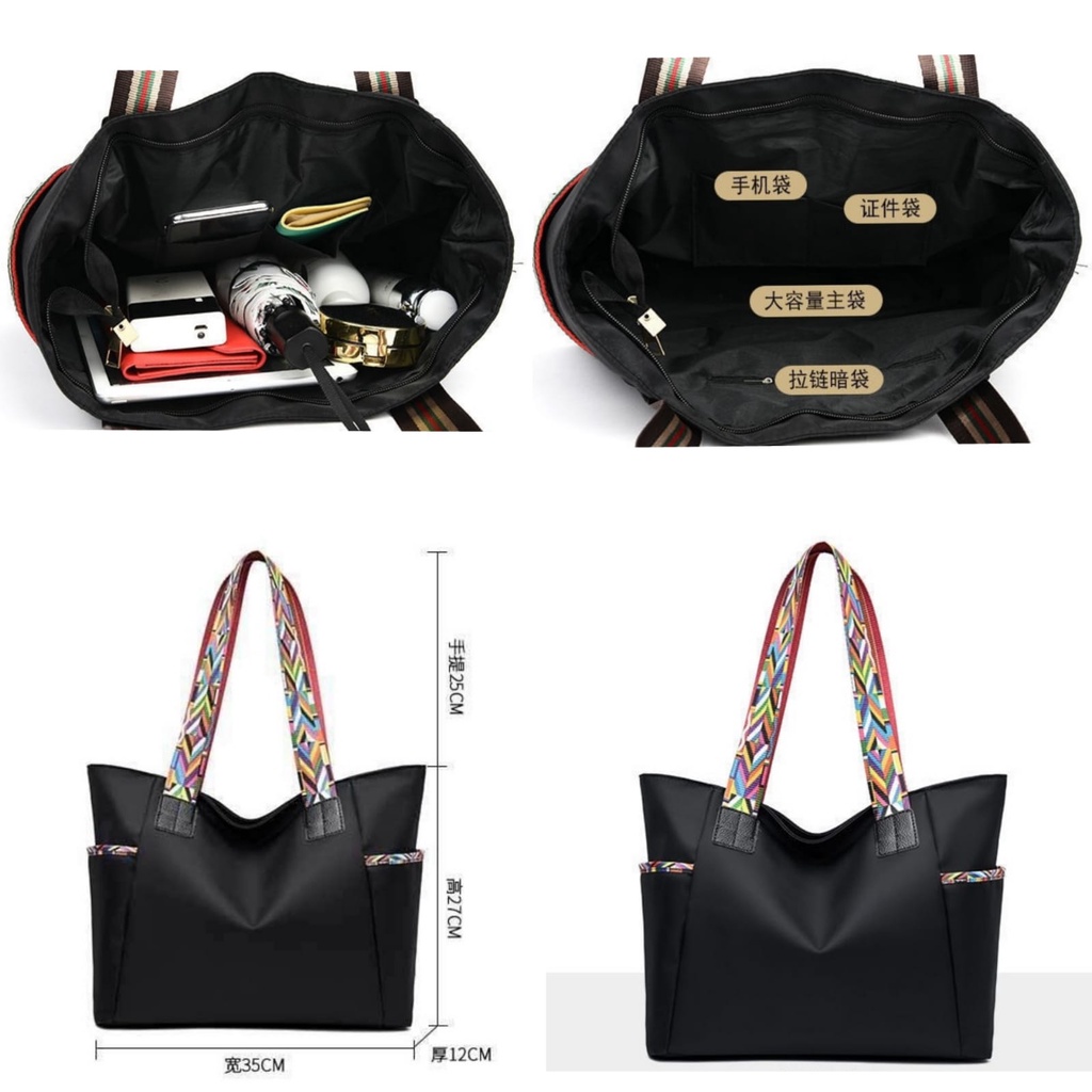 TAS TOTE BAG WANITA ANTI AIR HITAM FLOATA TA658B5 PREMIUM BAHU BAG CANGKLONG KULIAH SHOULDER FASHION KERJA BESAR CANGKLONG CEWEK MURAH KOREA KEKINIAN REMAJA BRANDED BATAM