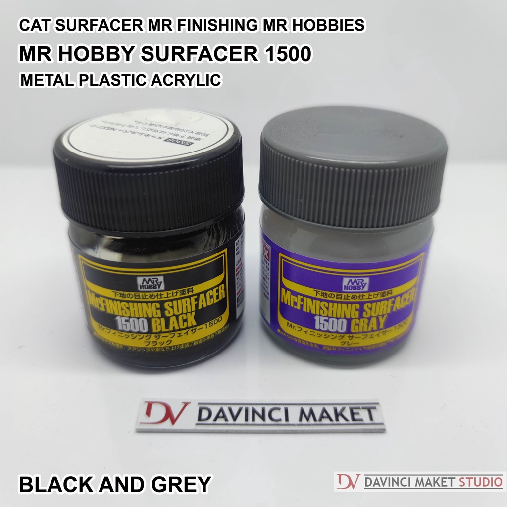 

MR Finishing Surfacer MR HOBBIES Cat Miniatur Maket Diorama Gundam - Acrylic PVC ABS Thinnerbase Basic Color 40ml