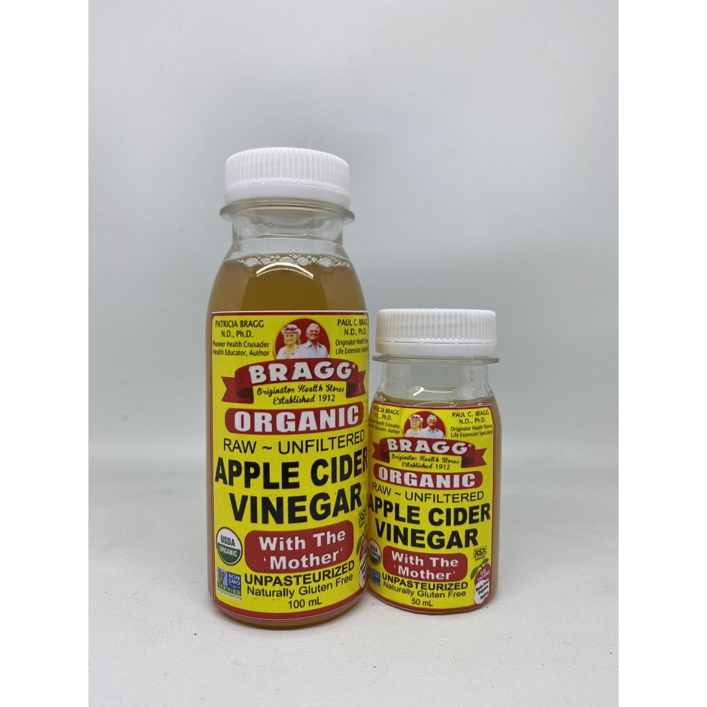 SHARE Bragg Apple Cider Vinegar 50 100ml With The Mother Cuka Apel PURE MURNI