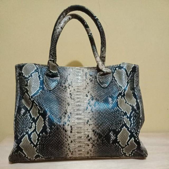 Tas pl import // kulit ular// handbag//tote//Sing