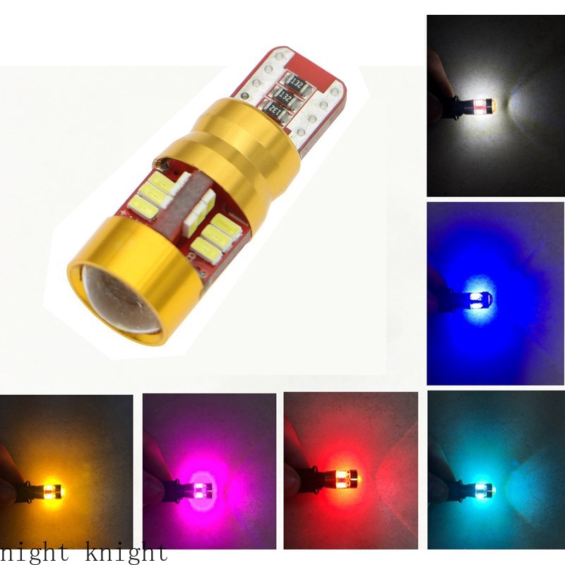 Lampu Led T10 W5W 27smd Fisheye Kecil Untuk Plat Nomor Interior Mobil