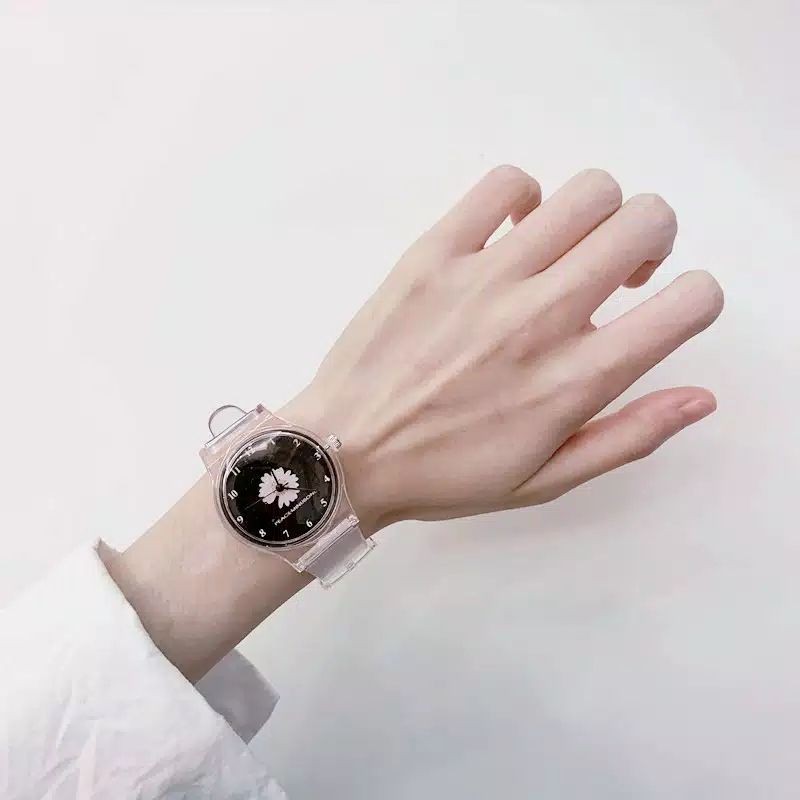 MURAH!! Jam Tangan Casual Wanita Quartz Fashion Retro Korea Motif Floral Terlaris