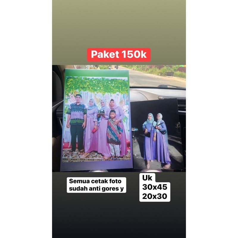 PAKET6 cetak foto frameless 2 foto