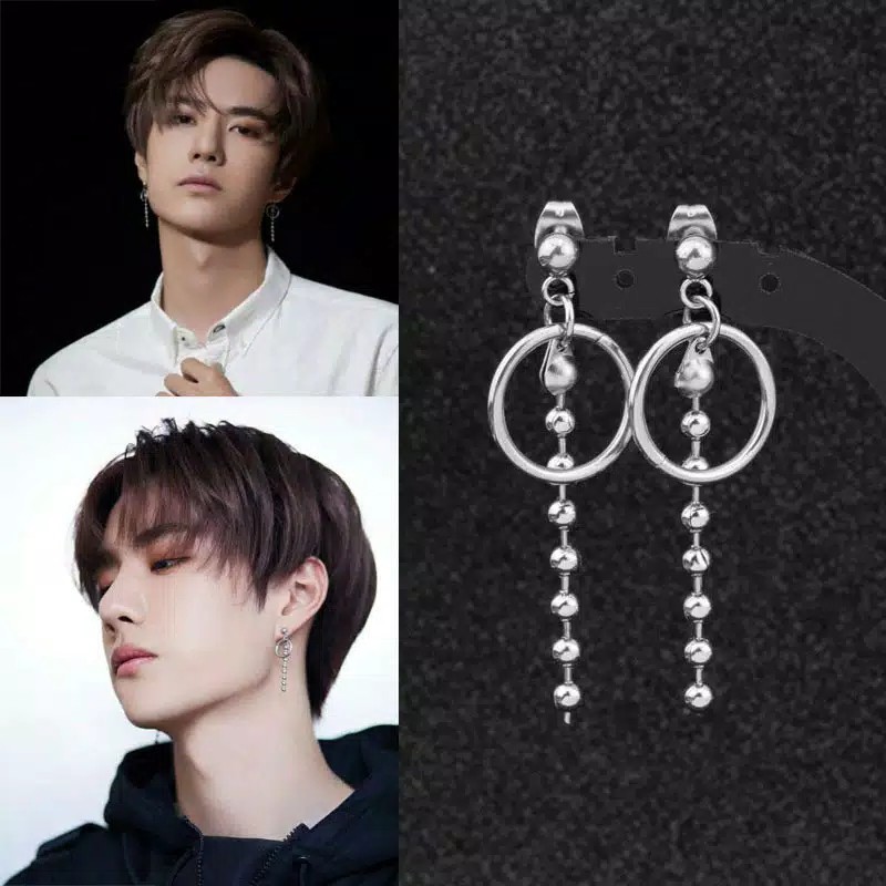 EE0503 - Anting JEPIT Tanpa Tindik Pria Wanita Kpop Korea BTS EXO GOT7