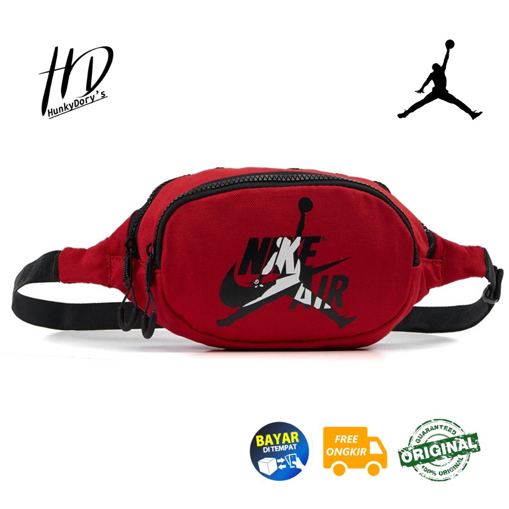 Waist Bag Tas Pinggang Crossbody Nike Air Jordan Jumpman Classic "Red" Original