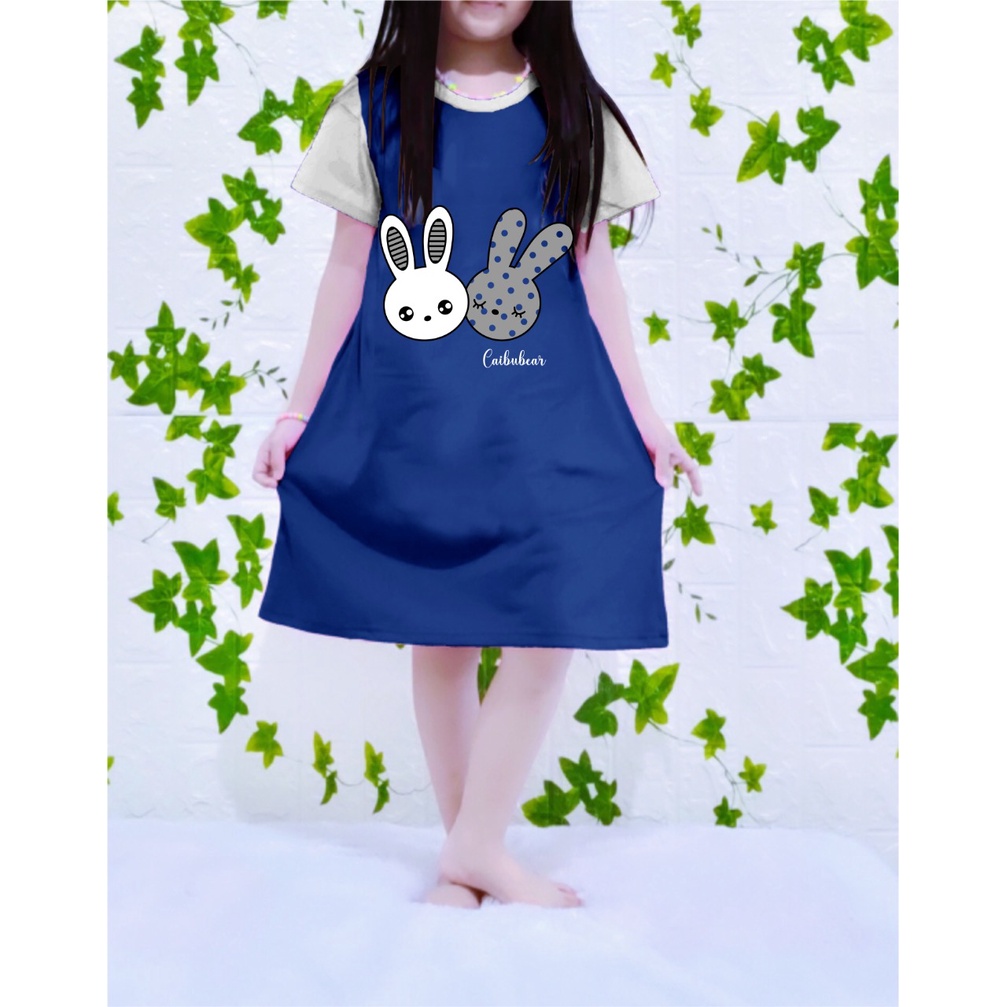 DRES ANAK PEREMPUAN BUNNY 3-12 TAHUN