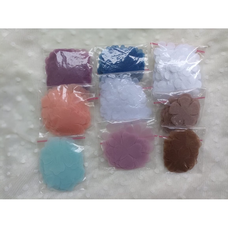 Kelopak bunga organza/isi 50pcs/payet/kebaya/gaun/murah