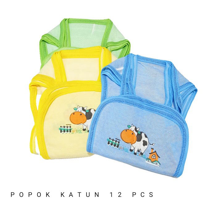 12 Pcs Popok Bayi | Popok Kain Tali Bayi | Popok Murah