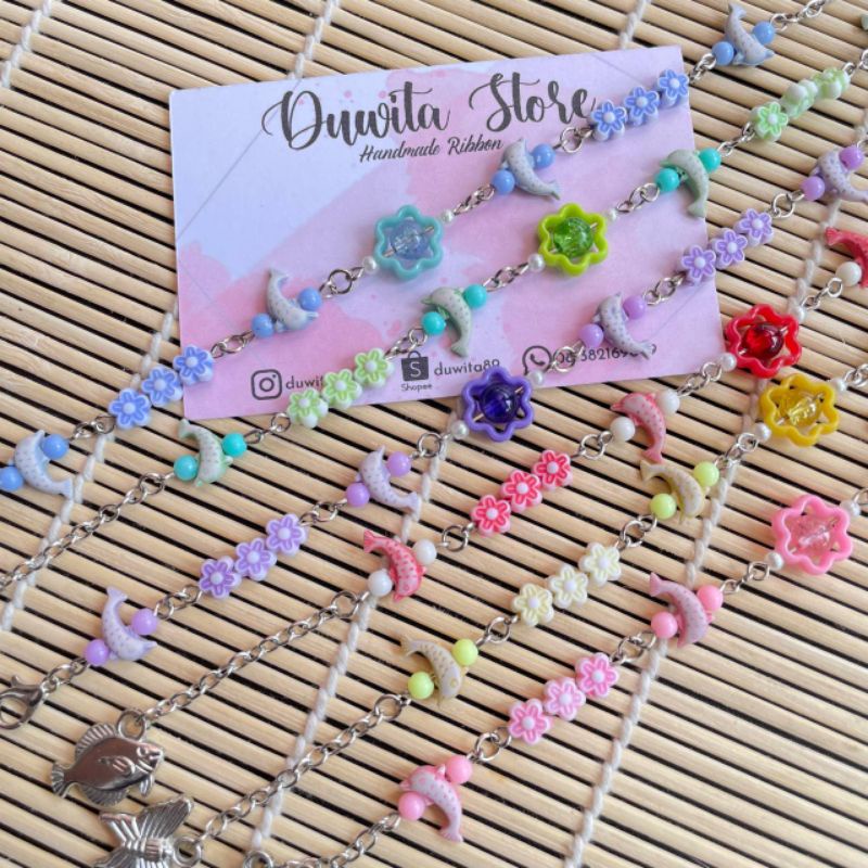 HANDMADE GELANG TANGAN ANAK/DEWASA MOTIF DOLPIN