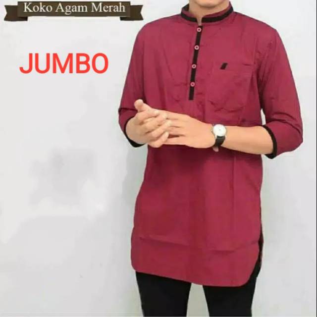 Baju Koko Muslim Agam Koko Pria Jumbo