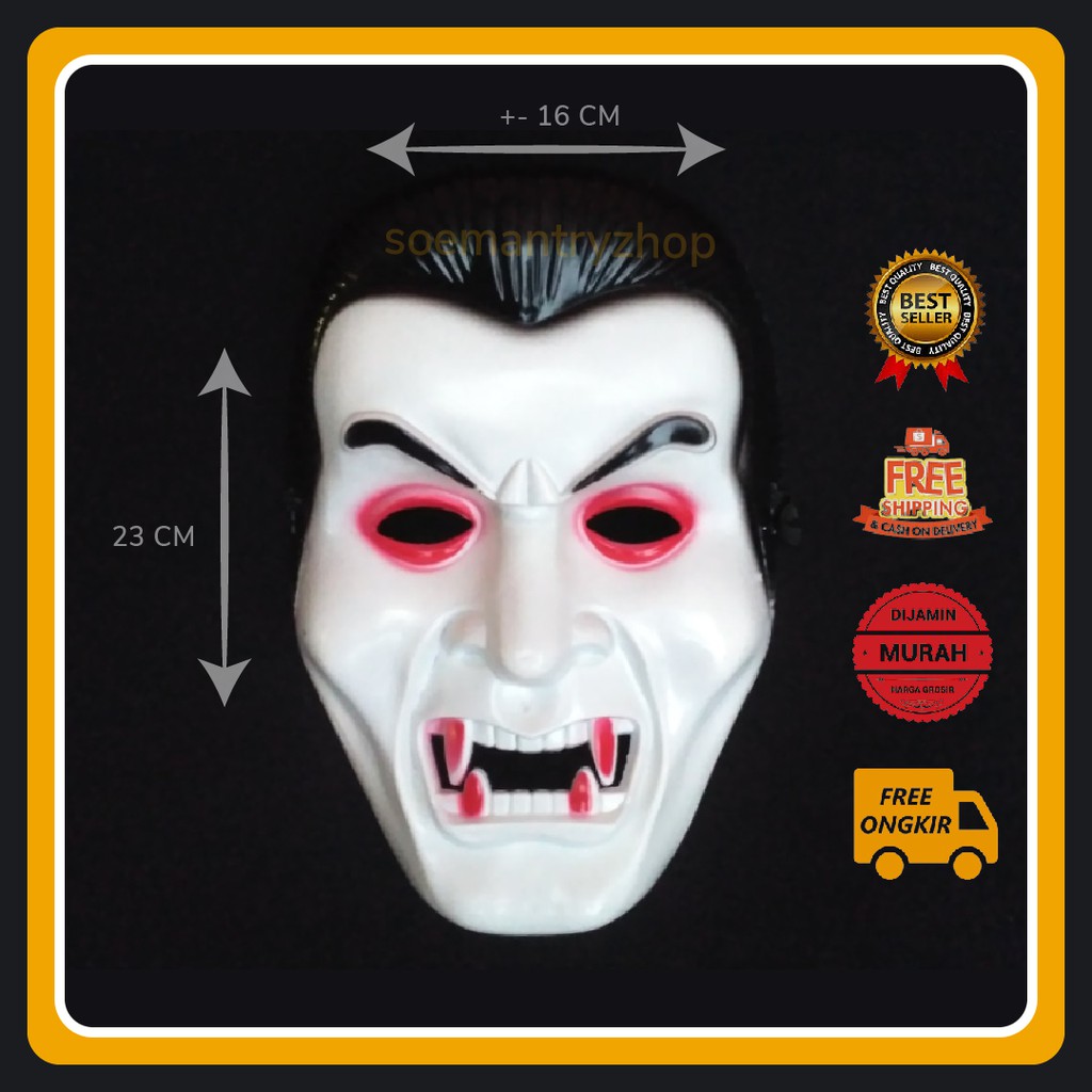 Topeng Vampir Hantu Setan Mainan Anak prank konten joker bujang ganong free fair ff  ori anonymous