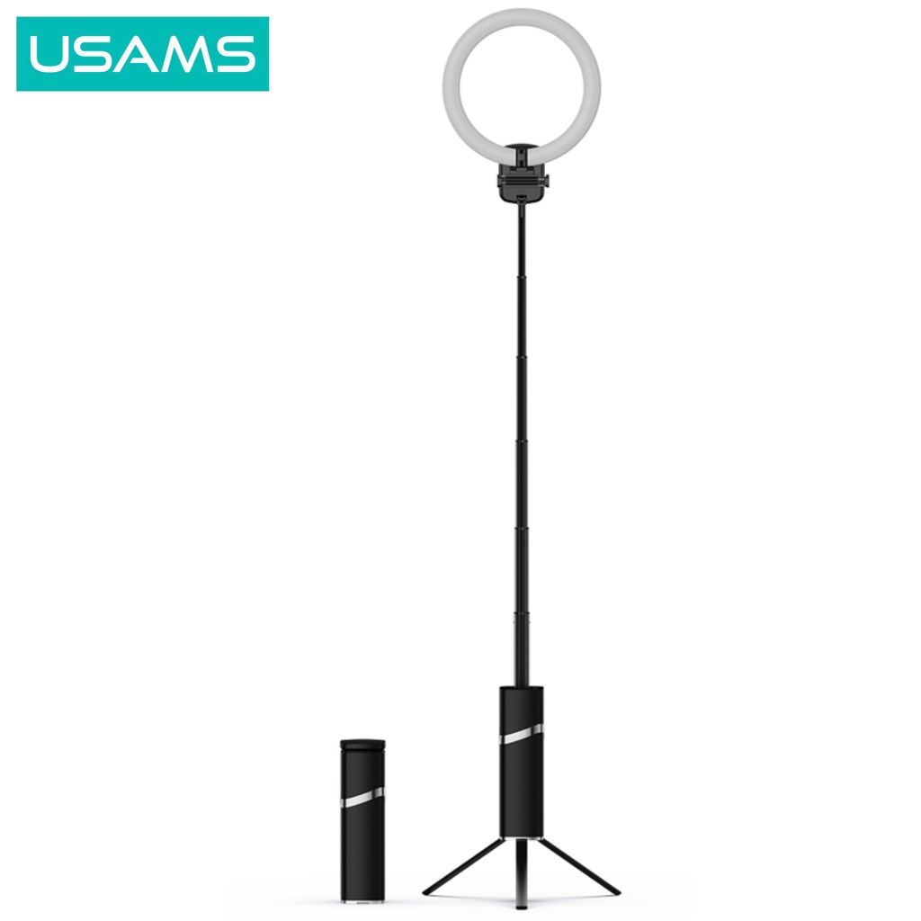 USAMS ZB250 Multifungsi Folding Live Show LED Ring Light With Tripod Height 1.93 (Max)