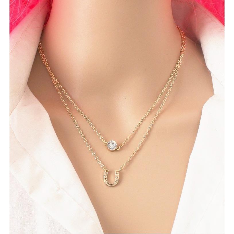 ✿AYN✿  Kalung kristal U FA35 Liontin Wanita korean kekinian