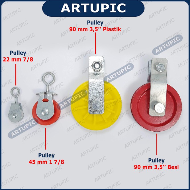 Pulley Katrol BESI 90 mm 3.5 Inch Puli Kerekan Katrol BESI 90 mm 3.5 Inch untuk nipple kandang ayam