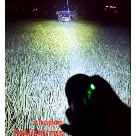 senter 8 led charger usb super terang jarak jauh original