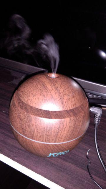 (free Essential Oil) Diffuser Air Humidifier Pewangi Ruangan - Motif Kayu Lubang Samping