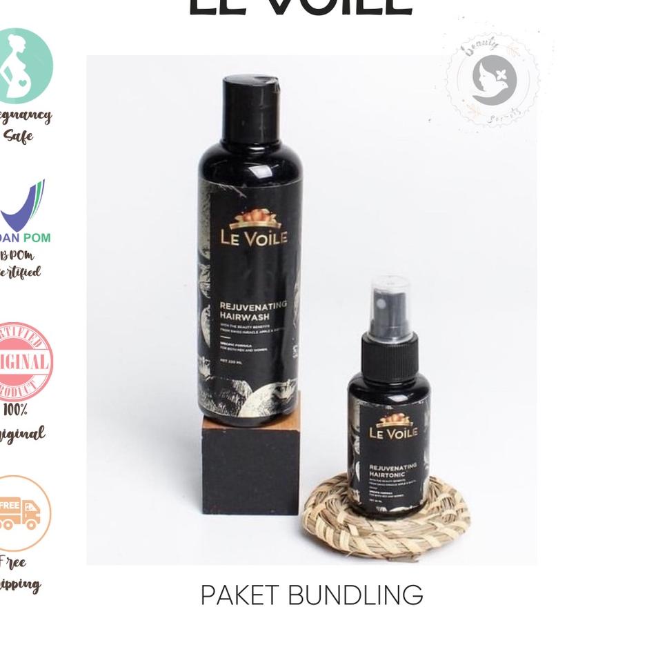 ㅵ (PROMO) LE VOILE Shampoo 200ml | Hair Tonic 60ml ⌤