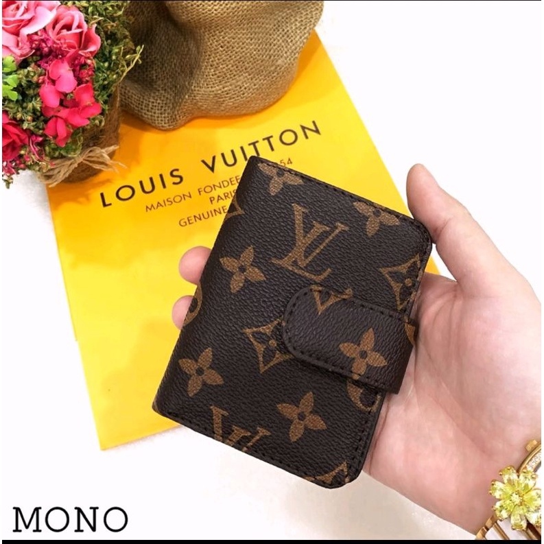 DOMPET KARTU LV DOMPET KARTU WANITA PRIA KANCING CARD FASHION DOMPET LIPAT TEMPAT KARTU DAN ADA TEMPAT UANG