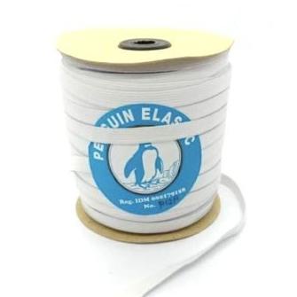 1 ROLL Karet Elastis Putih Penguin 1,2 cm / Tali Karet / Karet Kolor