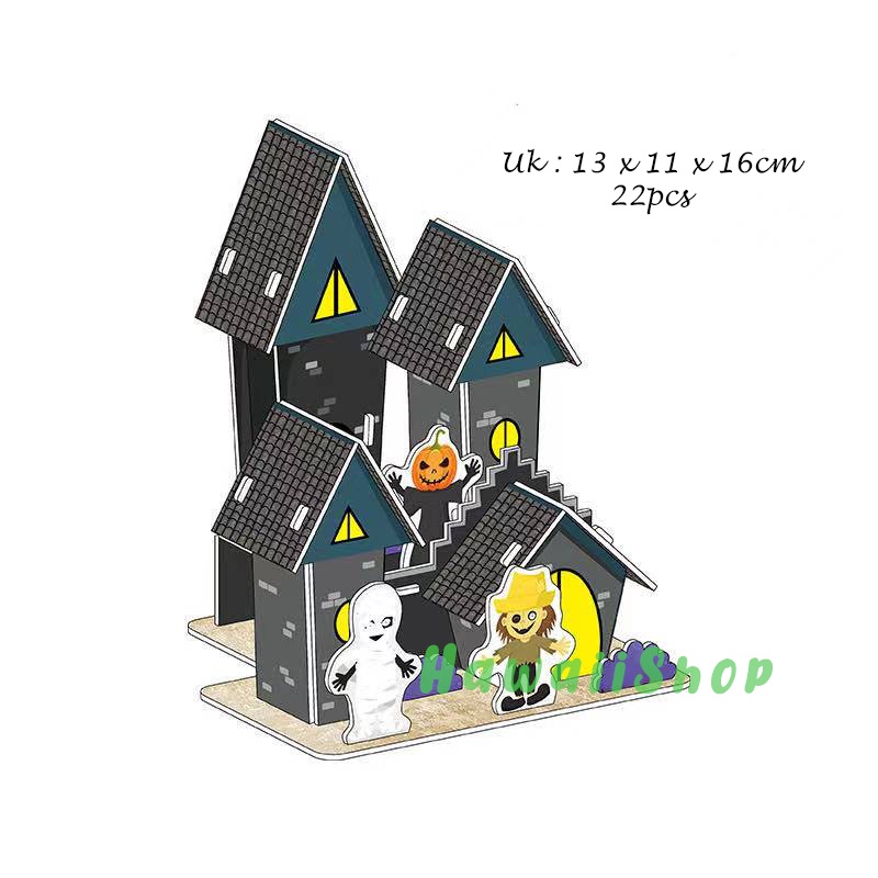 Puzzle 3D FOAM HOUTED HOUSE / HALLOWEEN / Mainan edukasi anak