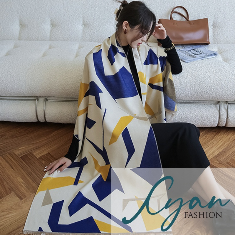 Syal &quot;Nancy&quot; 65 x 190 Anggun motif yang mewah Bahan High Grade Cashmere Immitation