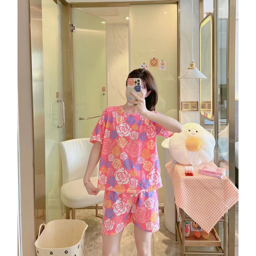 PIYAMA BAJU TIDUR WANITA CP PP IMPORT SANTAI BAHAN KAOS SPANDEKS-HC 41