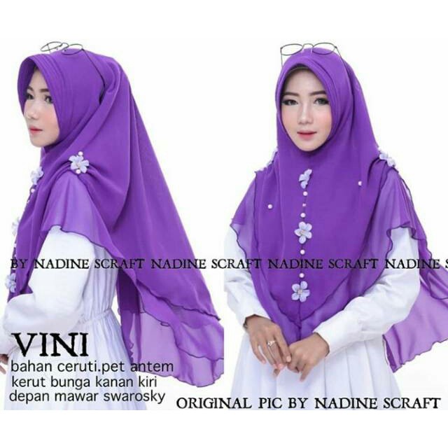 Hijab khimar vini ceruti 2 layer
