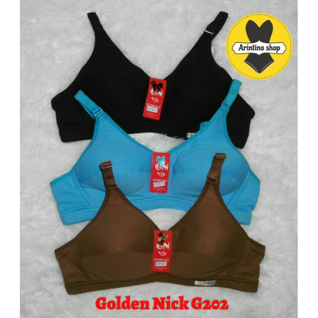Bh Sport Bra (34-38) Golden Nick G202 Kait 2 (CUP SEDANG) | Bra Sport Tanpa Kawat |jcx