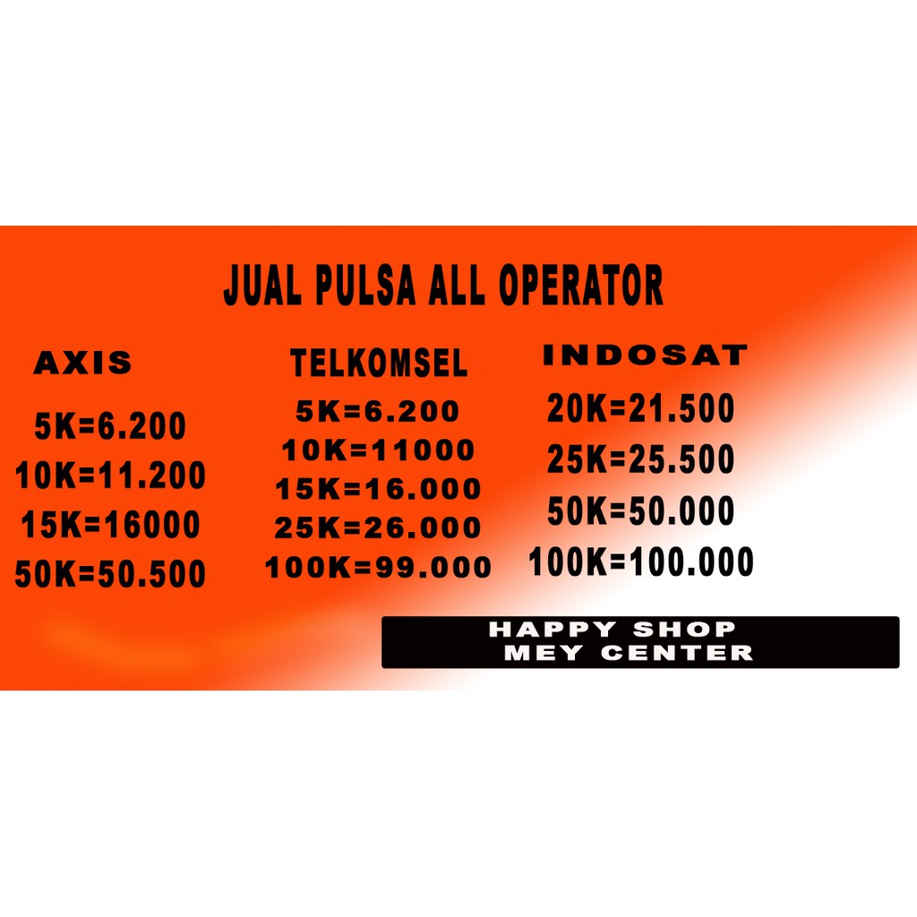 jual pulsa all operator
