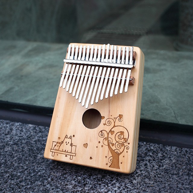 Alat Musik Piano Jari Jempol Kalimba 17 Kunci Bahan Kayu Dengan Aksesoris Shopee Indonesia