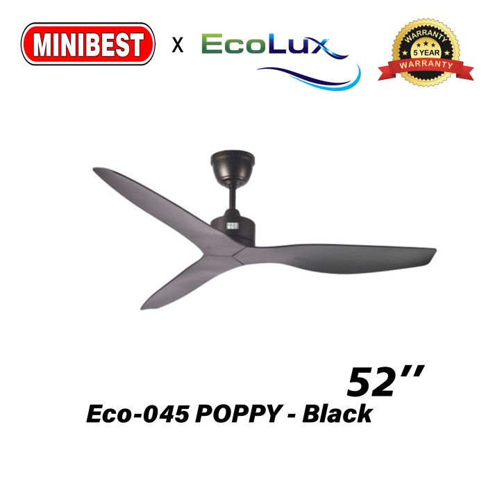 MB Kipas Angin Gantung Plafon / kipas angin plafon Ecolux Eco-045 POPPY