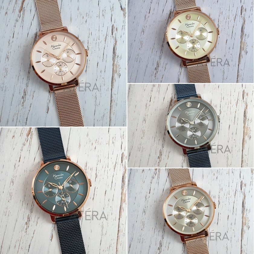 ALEXANDRE CHRISTIE AC 2959 WANITA ORIGINAL / JAM TANGAN ALEXANDER AC2959 BF CEWEK RANTAI ROSEGOLD TI