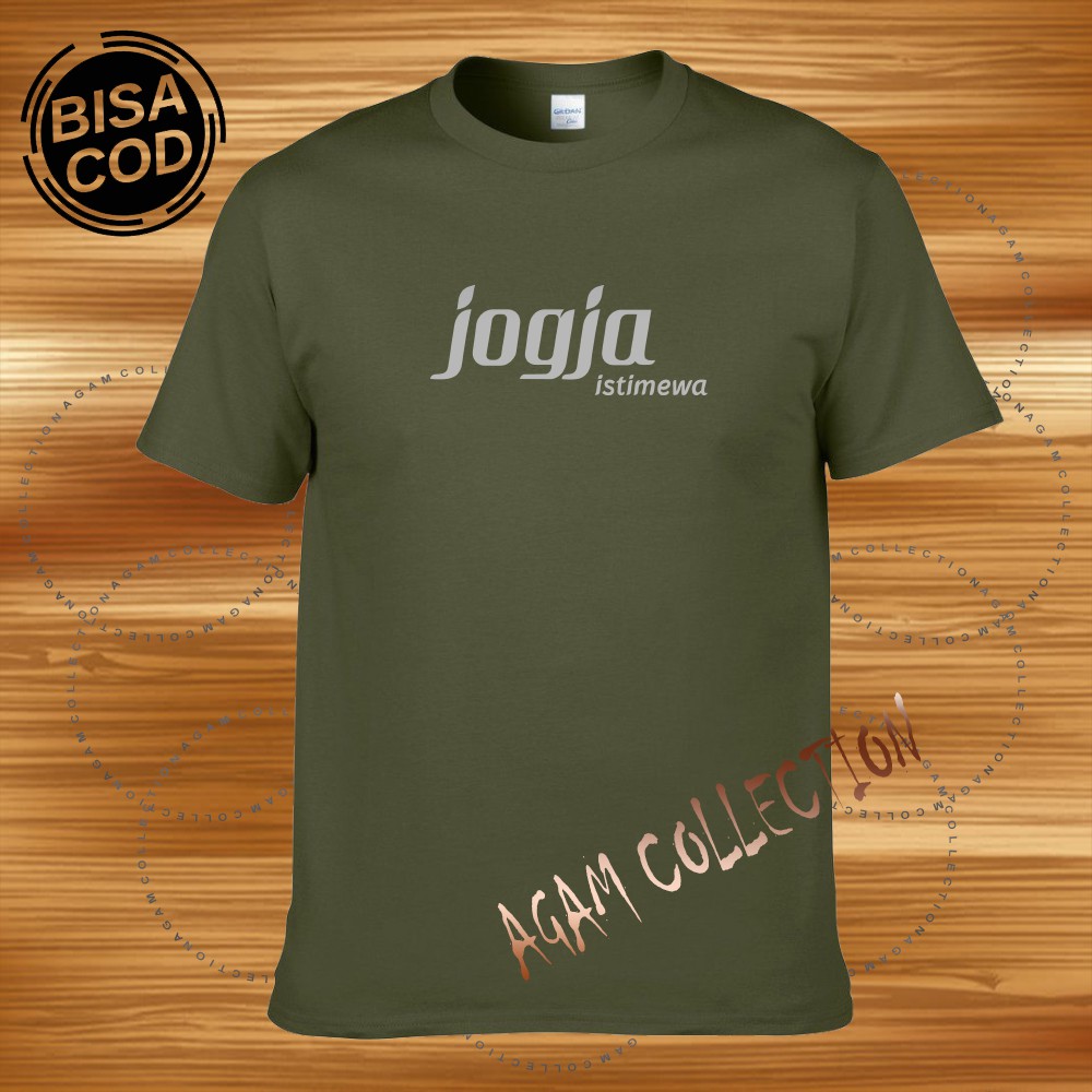 Agam Collection Baju Kaos Distro Jogja Istimewa Text Silver Lengan Pendek  Premium Quality