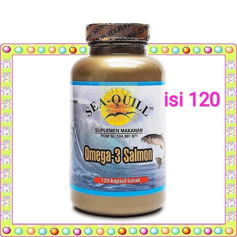 Sea Quill Omega 3 Salmon isi 120 - 100 - 60 - isi 30 - SeaQuill Omega 3 - Grosir Sea Quill re