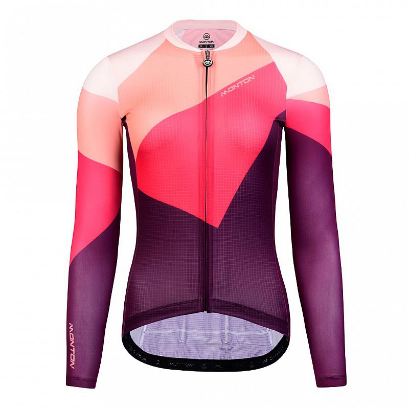 JERSEY SEPEDA MONTON LONG WOMEN TEGIR RED ROADBIKE CYCLING RB WANITA